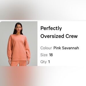PERFECTLY OVERSIZED CREW // GENTLY WORN // PINK SAVANAH // SIZE 18